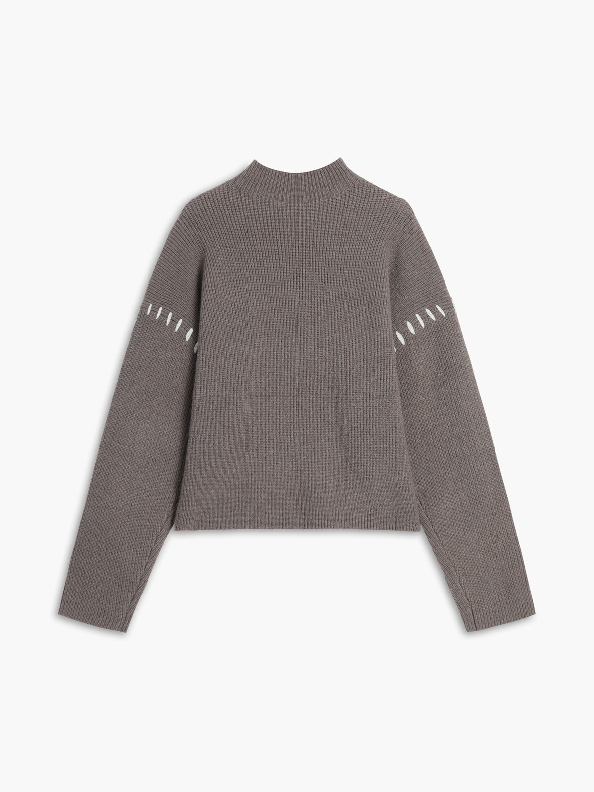 BEAUVOGUE - Oversized Sweater met Mock Hals