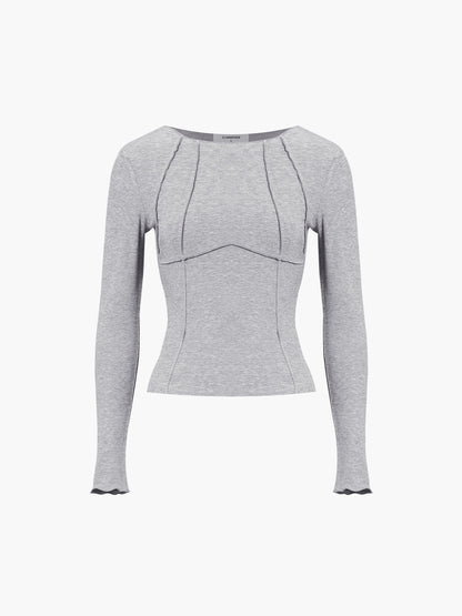 BEAUVOGUE - Basis Bies Lange Mouw Top