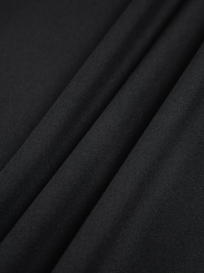 BEAUVOGUE - Effen broek met wijde pijpen zonder riem