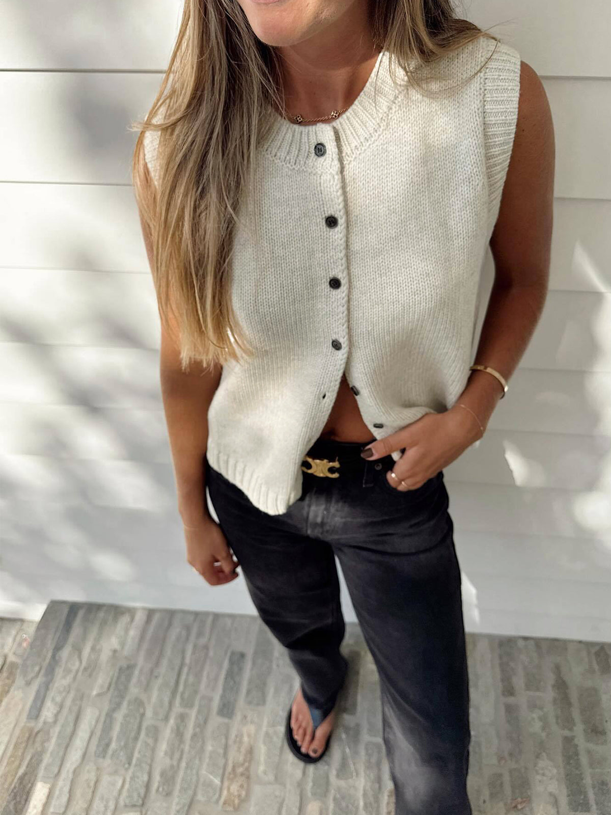 BEAUVOUGE - Casual Button Up Sweater