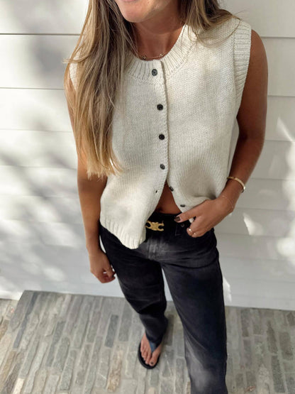 BEAUVOUGE - Casual Button Up Sweater