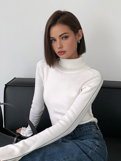 BEAUVOGUE - Trui met contrasterende biezen