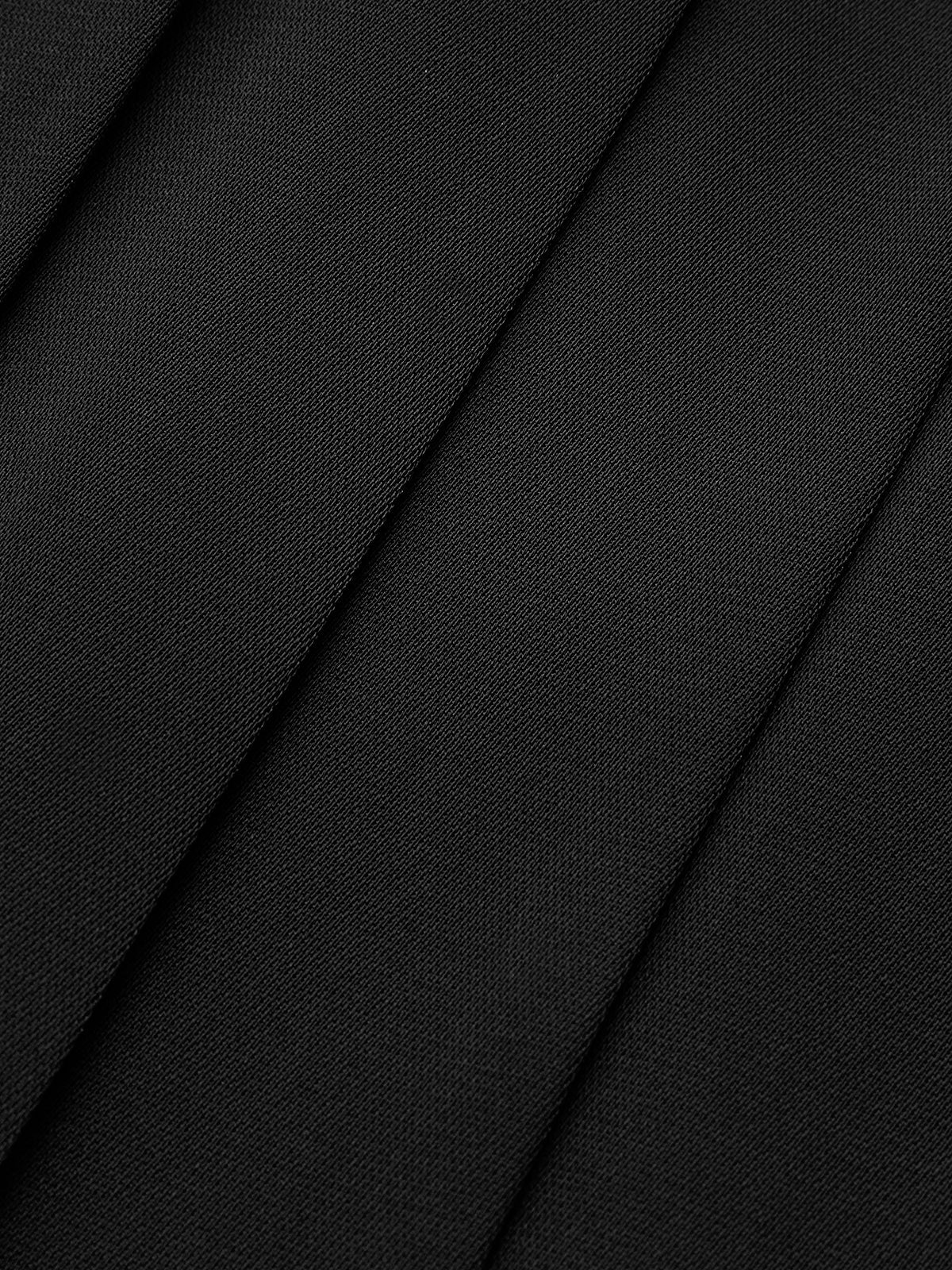 BEAUVOGUE - Asymmetrische patchwork chiffon geplooide midi-rok