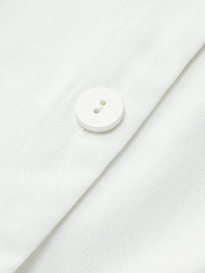 BEAUVOGUE - Tanktop met knoopjes van linnenmix