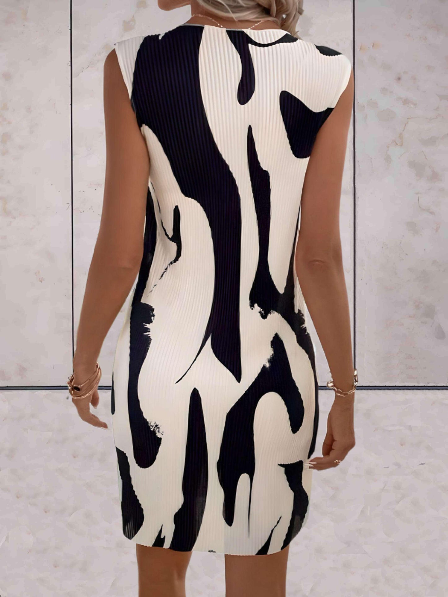 Divine - Zomerjurk mouwloos gesmolten patroon