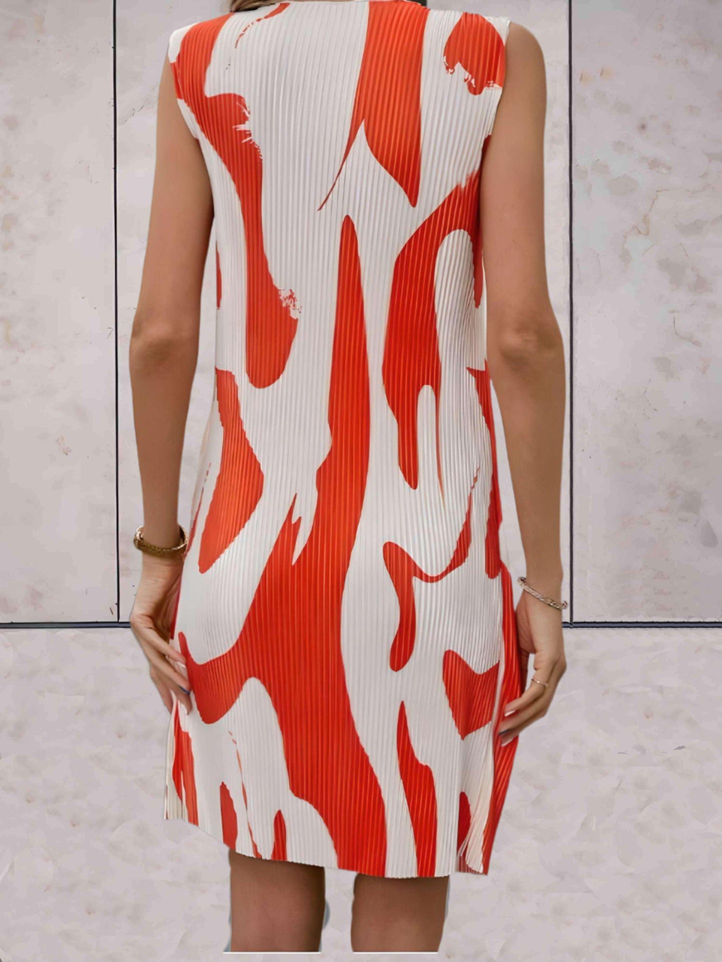 Divine - Zomerjurk mouwloos gesmolten patroon