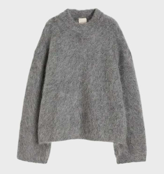 Zara |  Effen trui van mohair met ronde hals voor vrijetijdskleding
