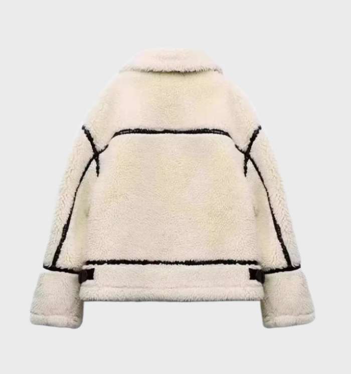 Gennie - Warm en oversized fleecejas met ritssluiting