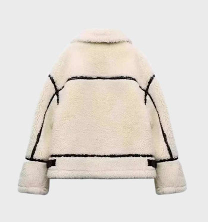 Violetta - Warm en oversized fleecejack met ritssluiting