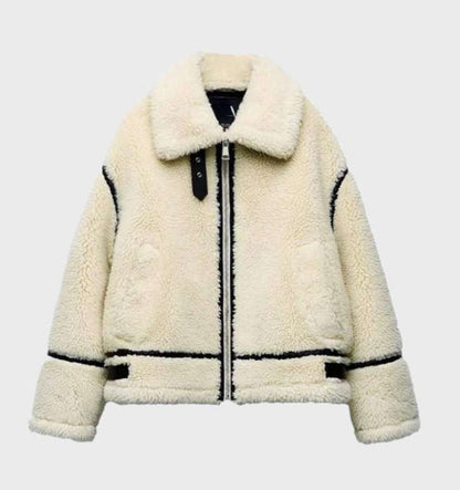 Gennie - Warm en oversized fleecejas met ritssluiting