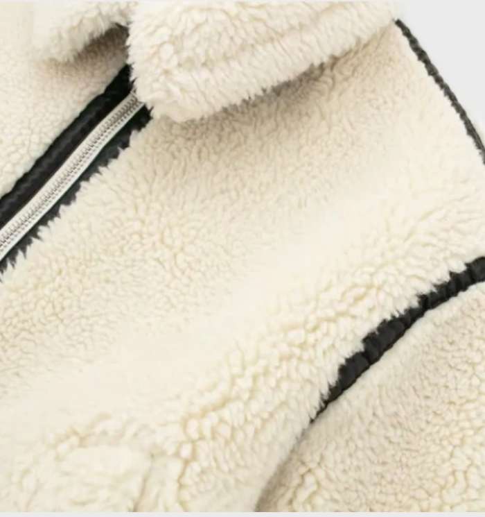 Violetta - Warm en oversized fleecejack met ritssluiting