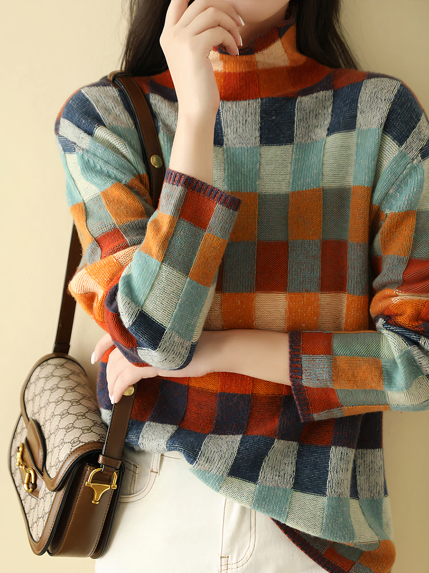 Blair | Kleurrijke gebreide trui