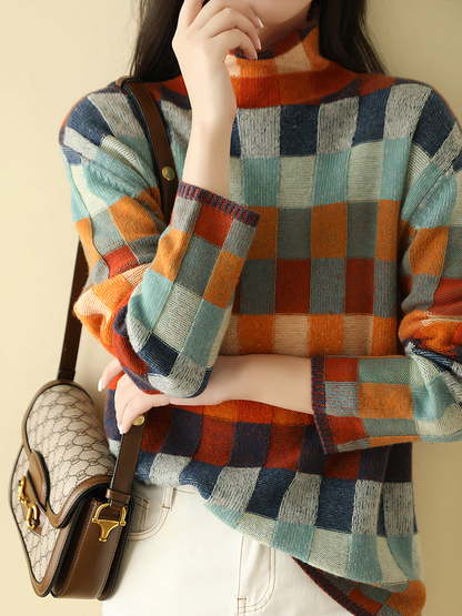 Eline - Kleurrijke Gebreide Trui