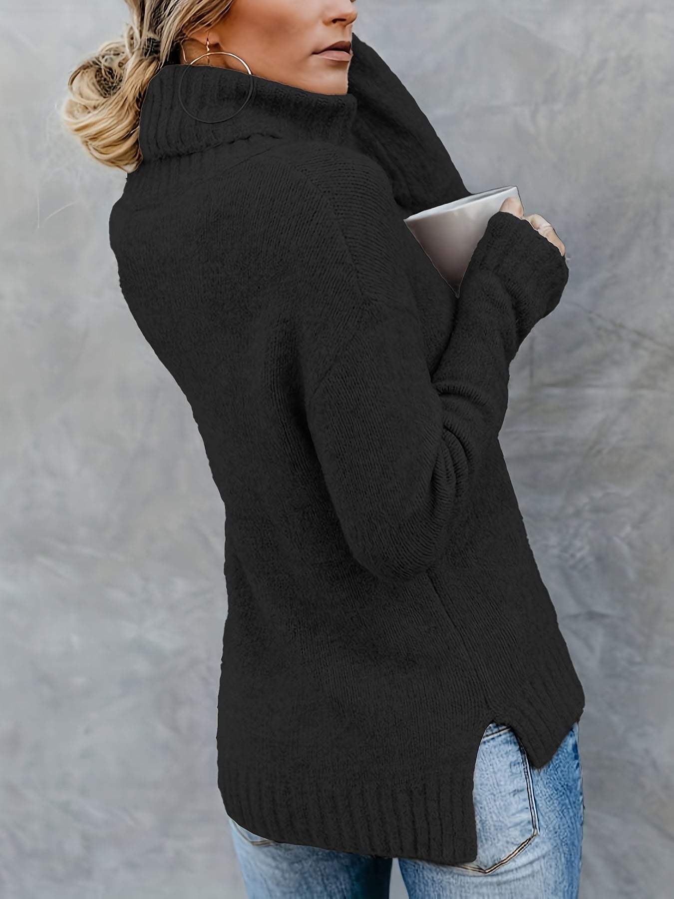 Beaumont Coltrui | Oversized warm gebreide wollen trui dames voor de winter