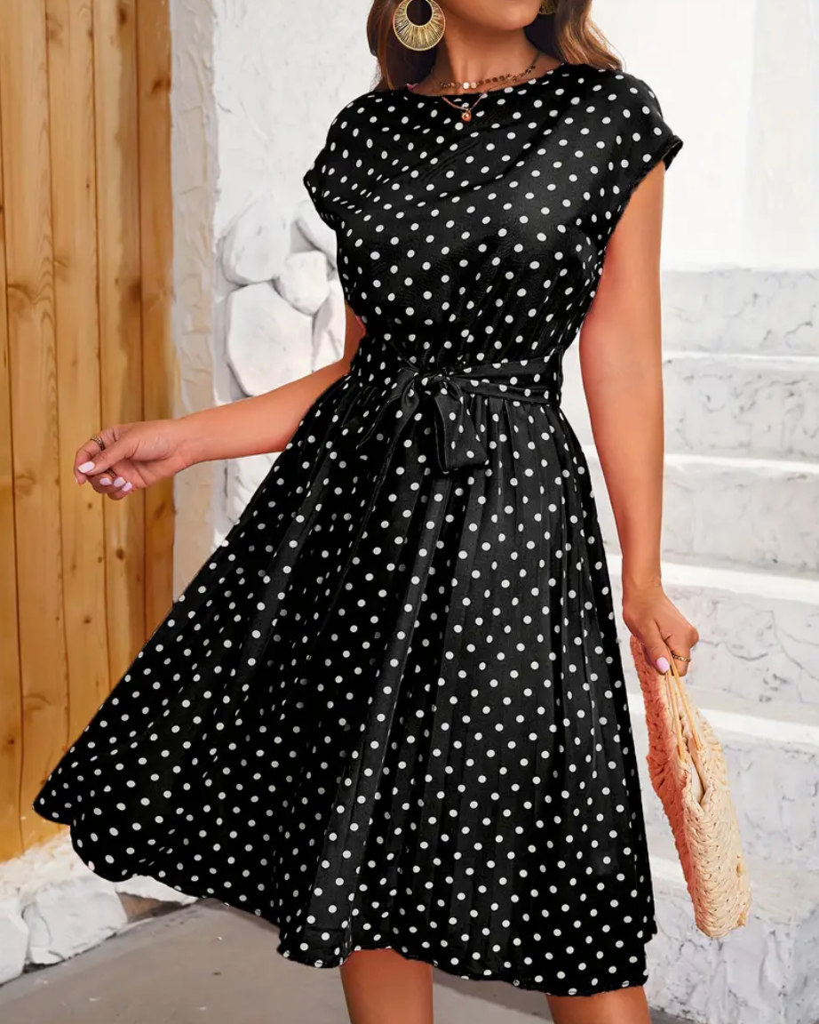 Bethan - Prachtige vintage polkajurk voor lente/zomer