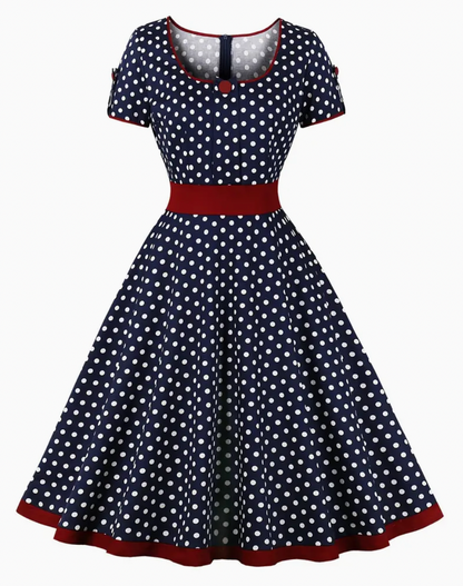 Briley - Prachtige vintage polkajurk voor lente/zomer