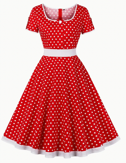 Briley - Prachtige vintage polkajurk voor lente/zomer
