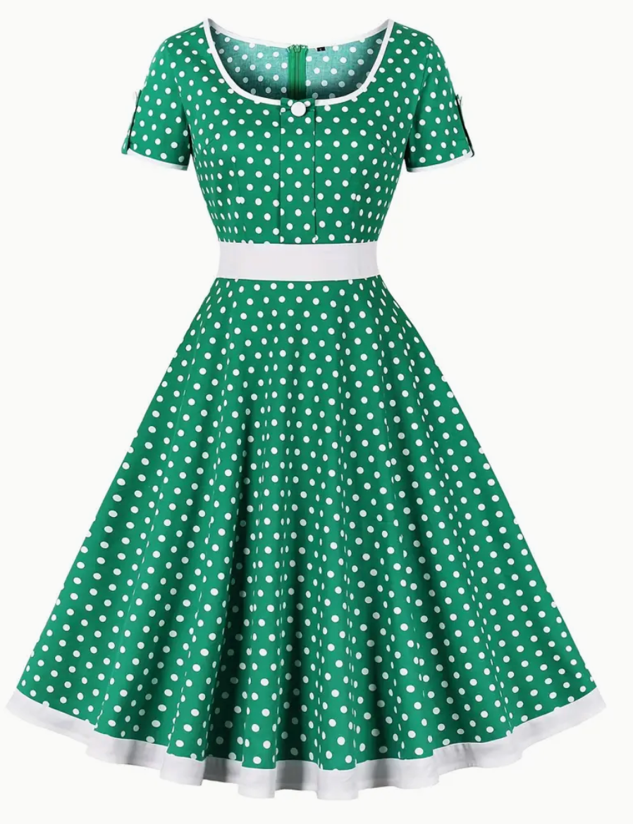 Briley - Prachtige vintage polkajurk voor lente/zomer