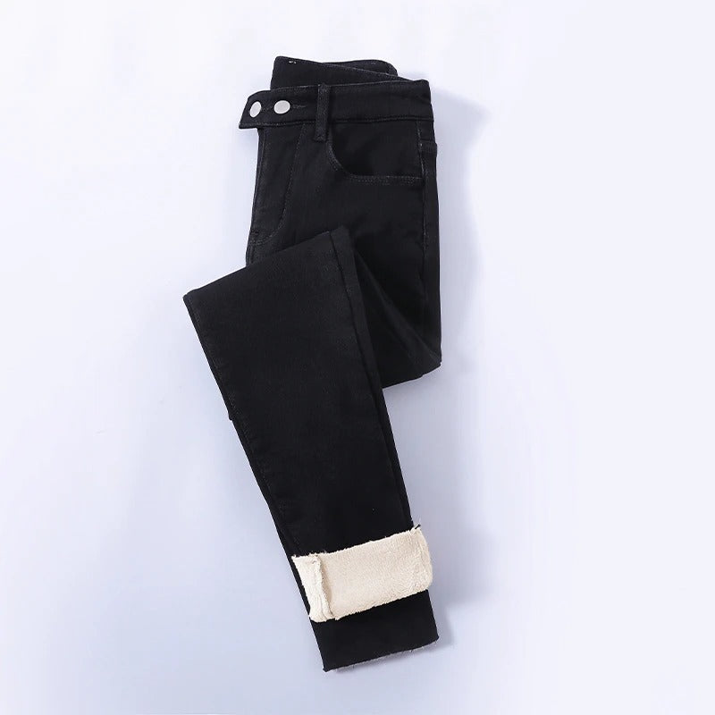 Tula - Gevoerde winterjeans voor dames met een hoge taille