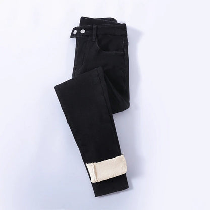 Tula - Gevoerde winterjeans voor dames met een hoge taille