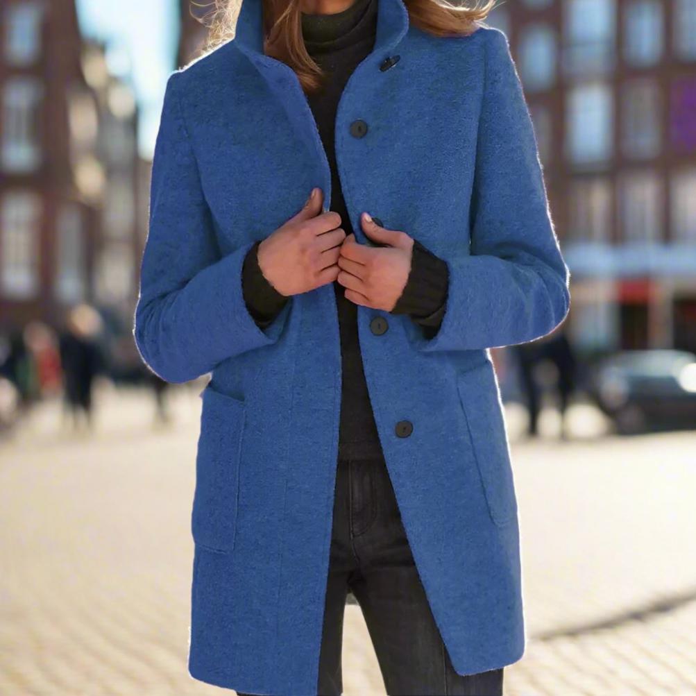 Weber Wollen Mantel | Elegante wollen jas voor dames met kraag