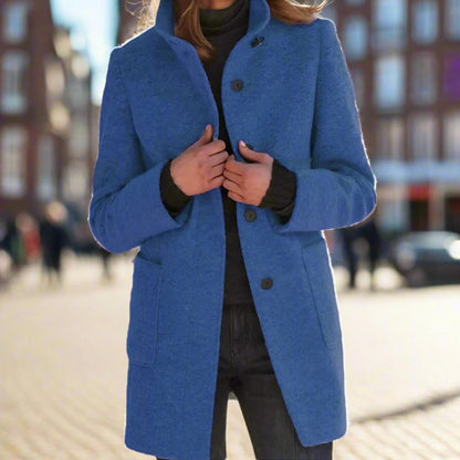 Weber Wollen Mantel | Elegante wollen jas voor dames met kraag