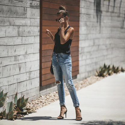 Elif - Modieuze Gescheurde Jeans