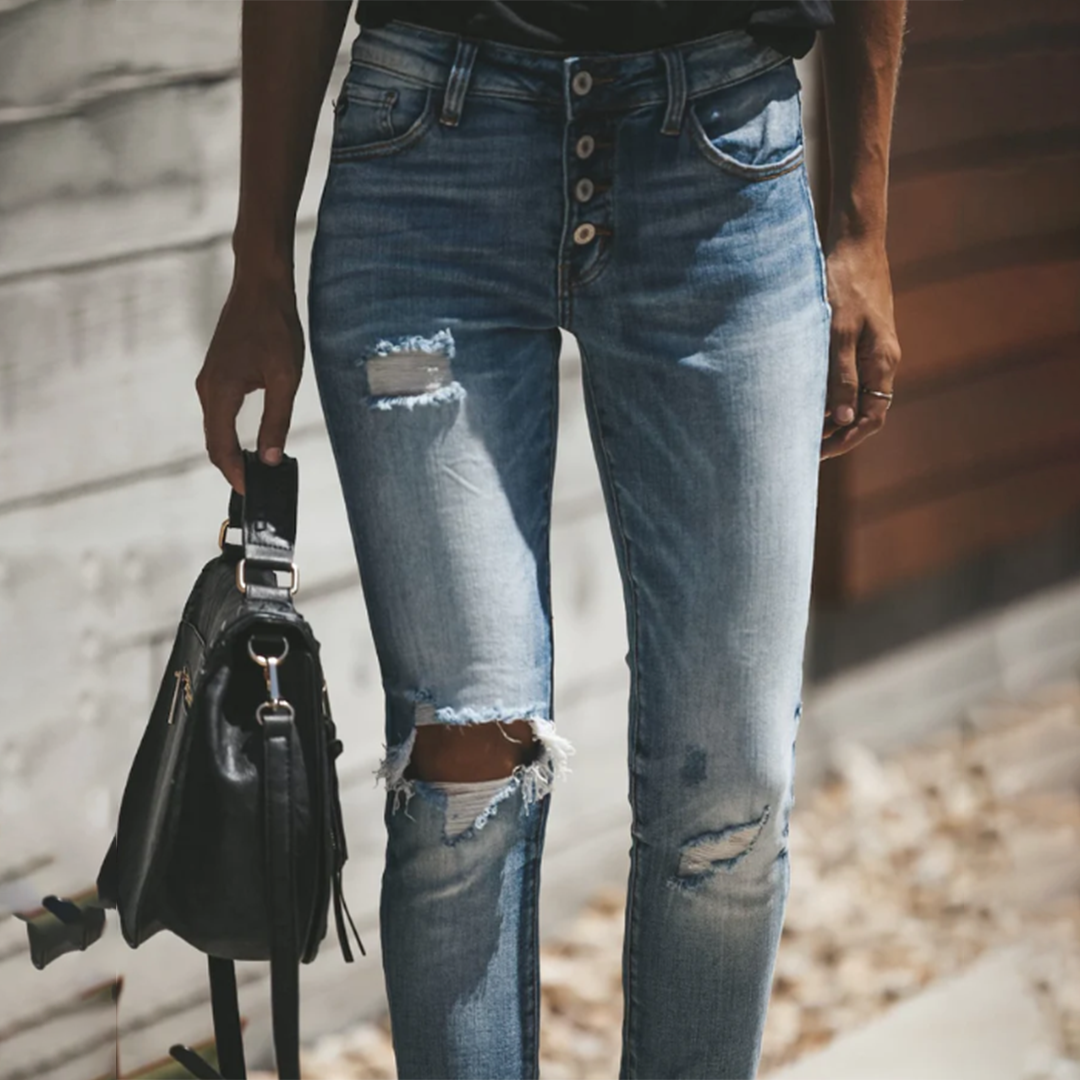 Elif - Modieuze Gescheurde Jeans