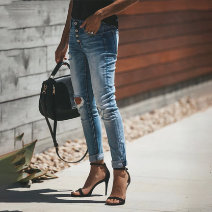 Elif - Modieuze Gescheurde Jeans