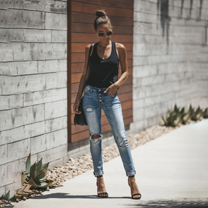 Elif - Modieuze Gescheurde Jeans