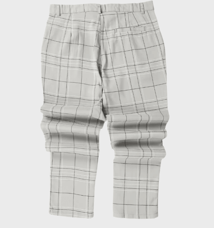 Garnet - Skinny joggers voor heren met geruit design broek