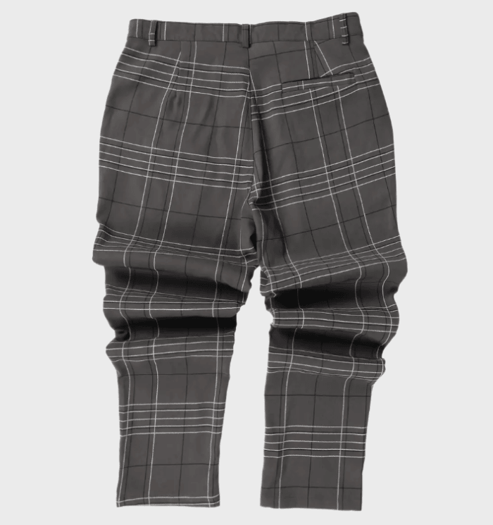 Garnet - Skinny joggers voor heren met geruit design broek