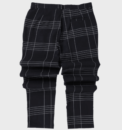 Garnet - Skinny joggers voor heren met geruit design broek