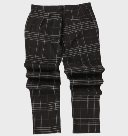 Garnet - Skinny joggers voor heren met geruit design broek