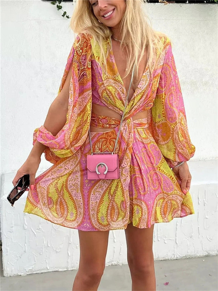 Mia - Paisley Chiffon Zomerjurk voor Vrouwen