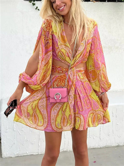Mia - Paisley Chiffon Zomerjurk voor Vrouwen