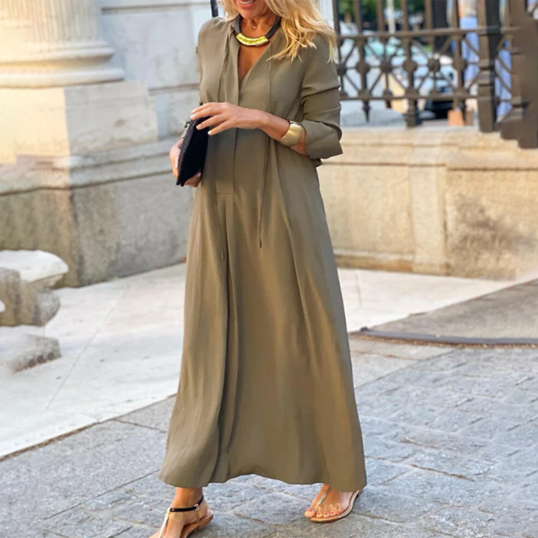 Izzy - Comfortabele, losvallende maxi-jurk