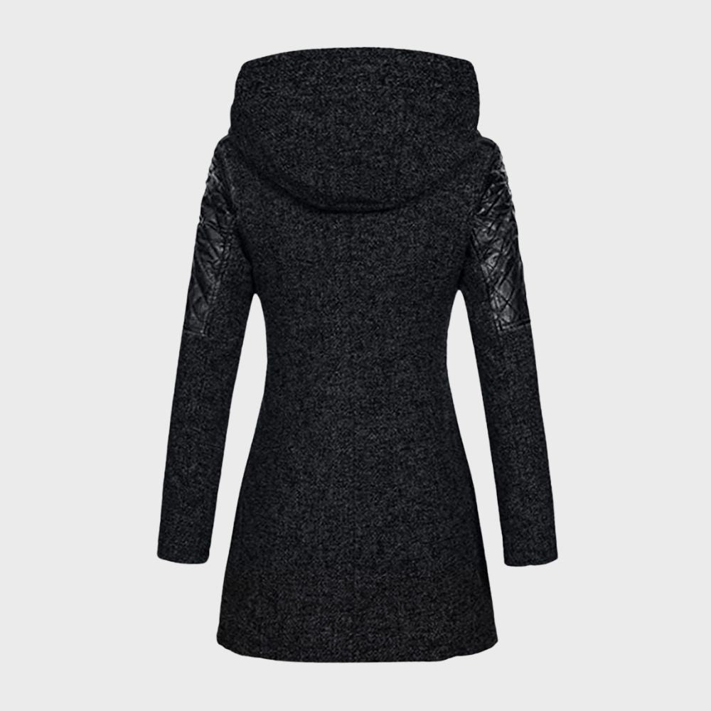 Lange winterjas met capuchon voor dames