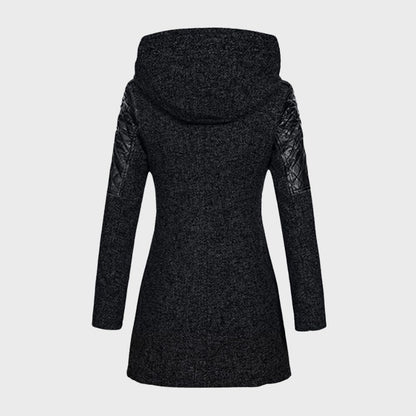 Lange winterjas met capuchon voor dames
