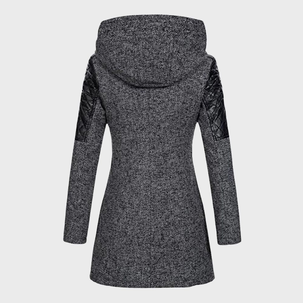Lange winterjas met capuchon voor dames