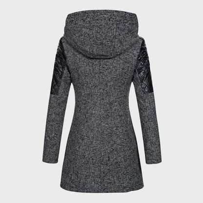 Lange winterjas met capuchon voor dames