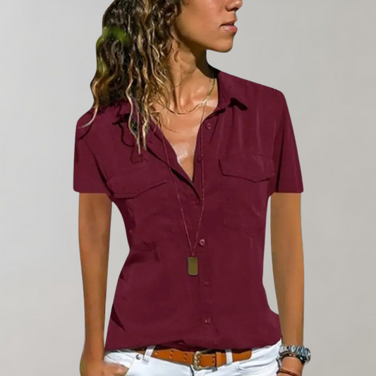 Aurora | Damesblouse met korte mouwen