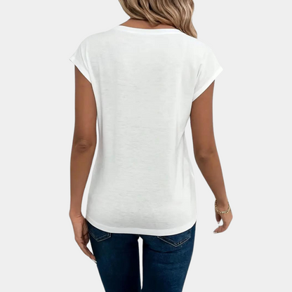 Oline - Casual Dames T-shirt met V-hals