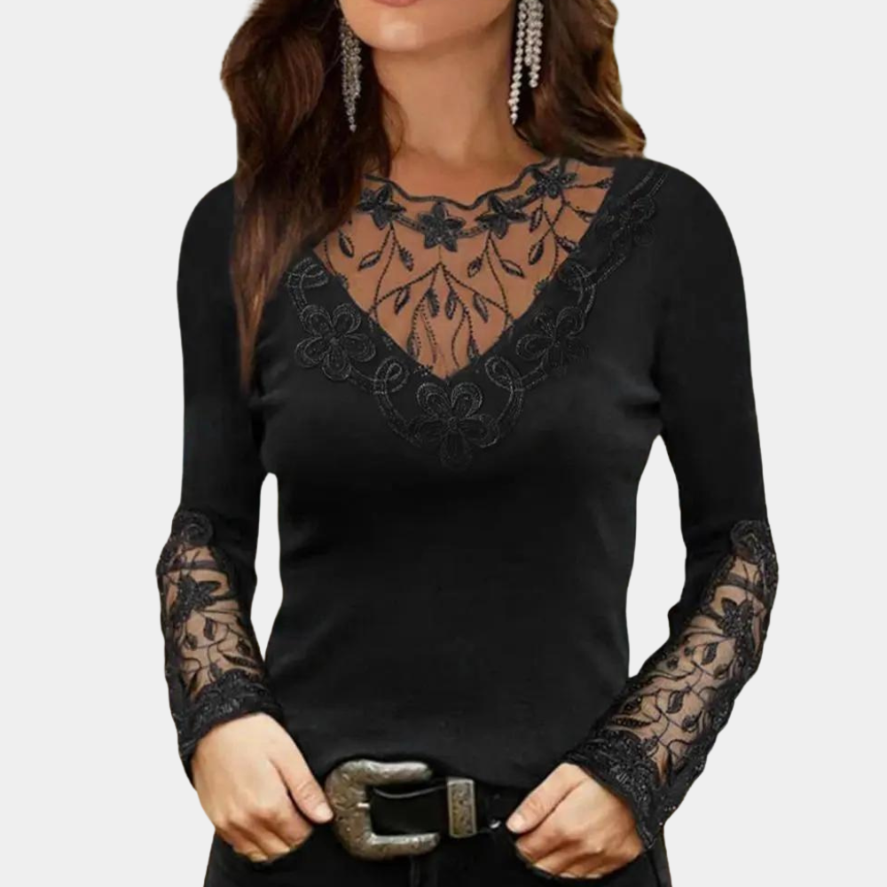 Lorrayne - Stijlvolle Dames Kantblouse