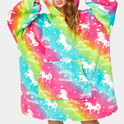 Oversized en kleurrijke hoodie voor dames