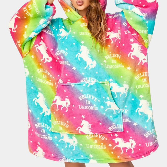 Oversized en kleurrijke hoodie voor dames