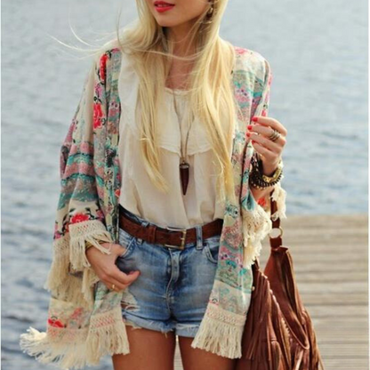 Marjorie - Losvallend vest met bloemenprint voor dames