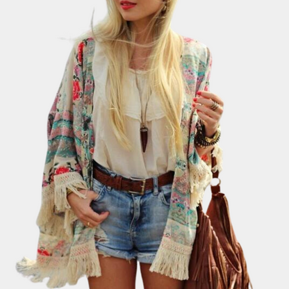 Marjorie - Losvallend vest met bloemenprint voor dames