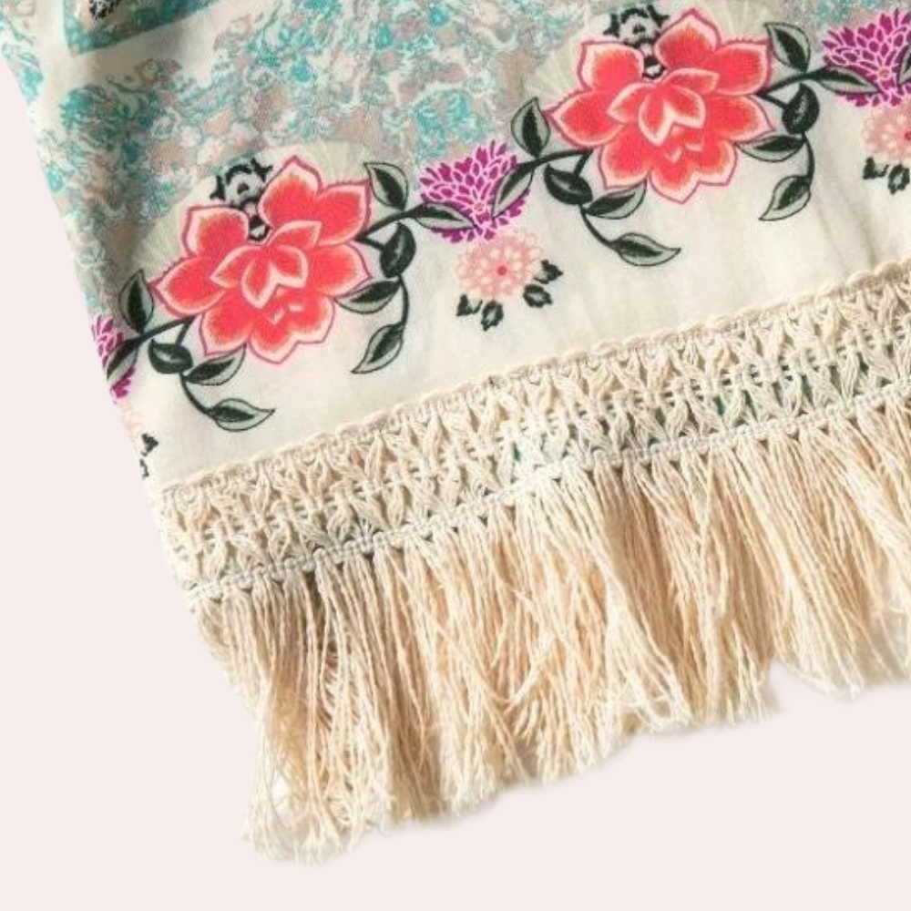 Marjorie - Losvallend vest met bloemenprint voor dames