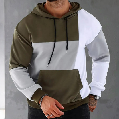 Petar - Stijlvolle Colorblock trui met capuchon voor Heren